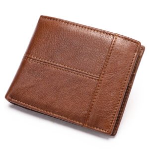 Men's Luxury Genuine Leather Rfid Anti-theft Wallet