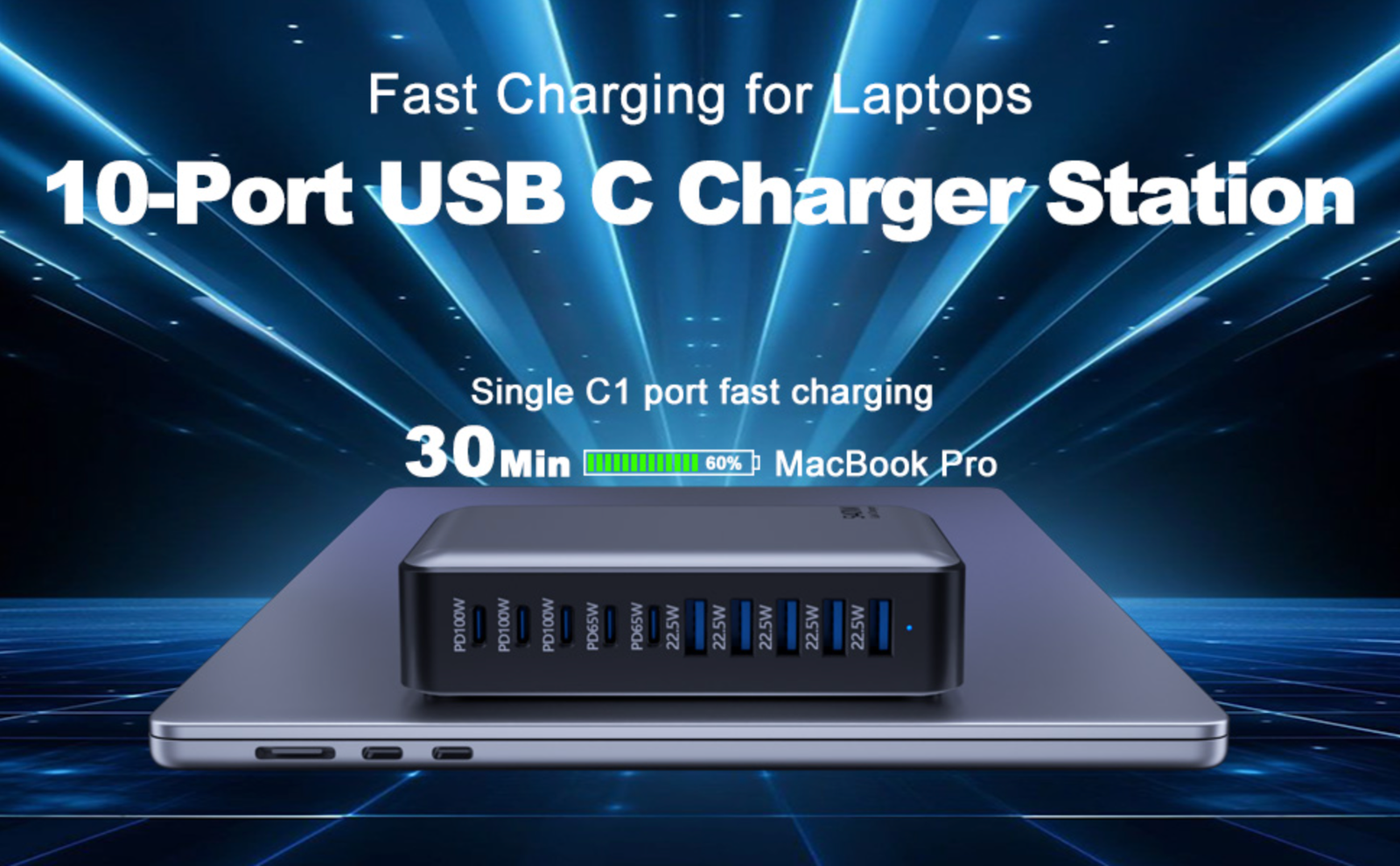 Fast Charging Station For Most Portable Devices 10 Port Hot 1000W GaN - Image 5
