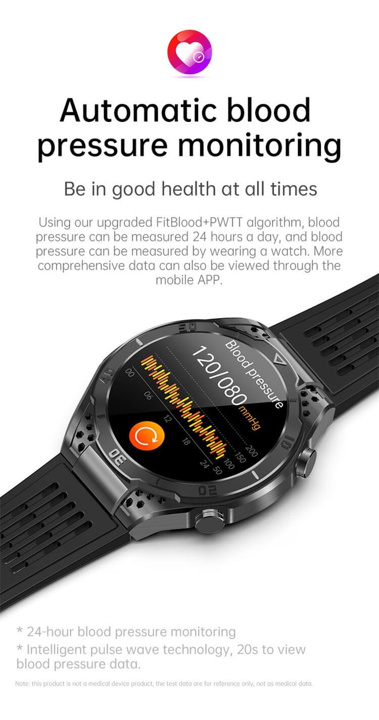 Automatic blood pressure monitoring on the REXQU Nexora