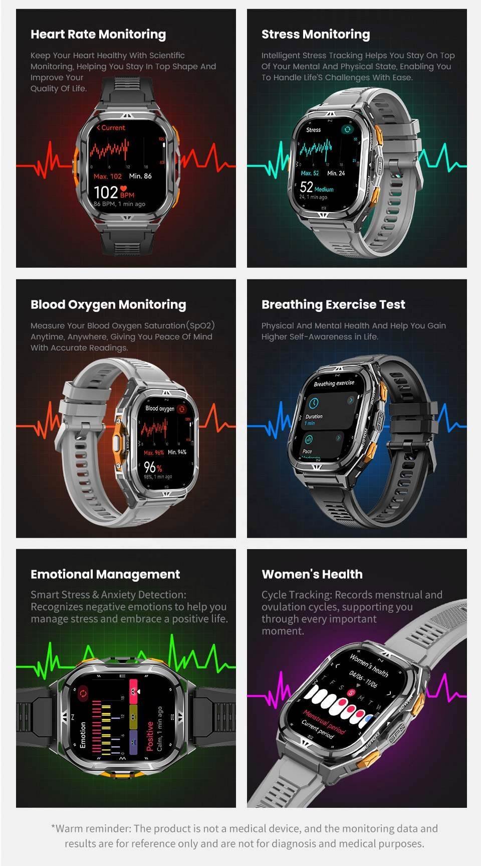 REXQU MaxTrail heart-rate and sleep tracking