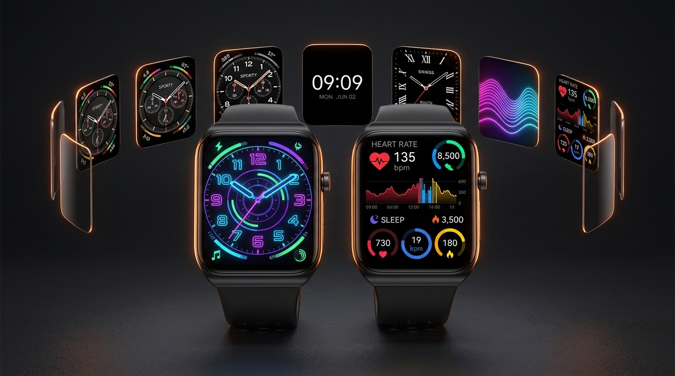 REXQU BioVision watch face designs showcase