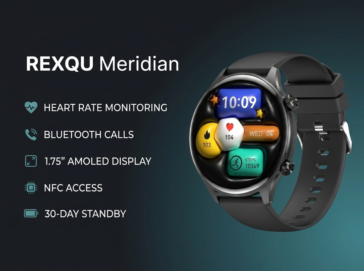 REXQU Meridian smartwatch banner