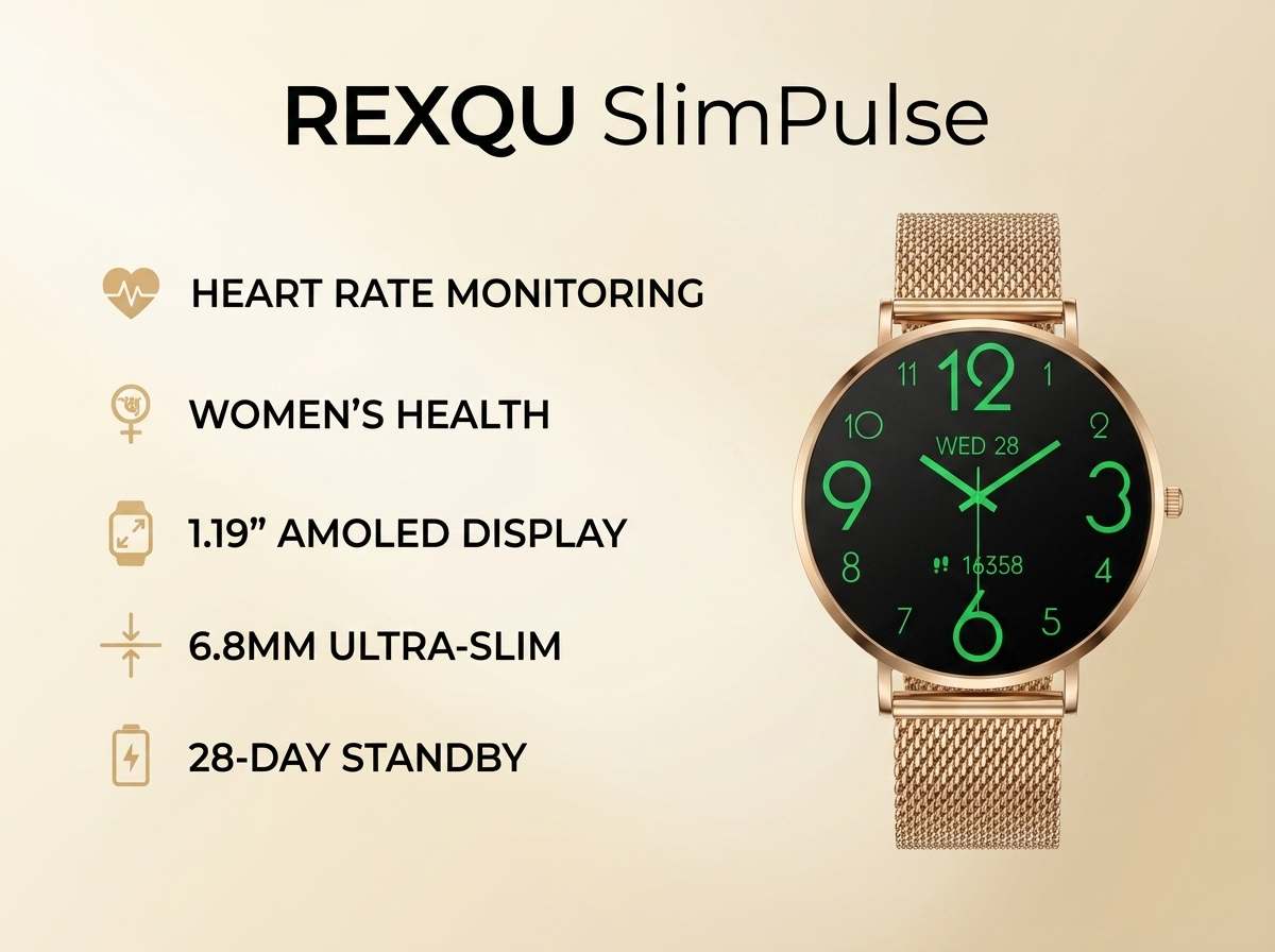 REXQU SlimPulse women’s smartwatch banner