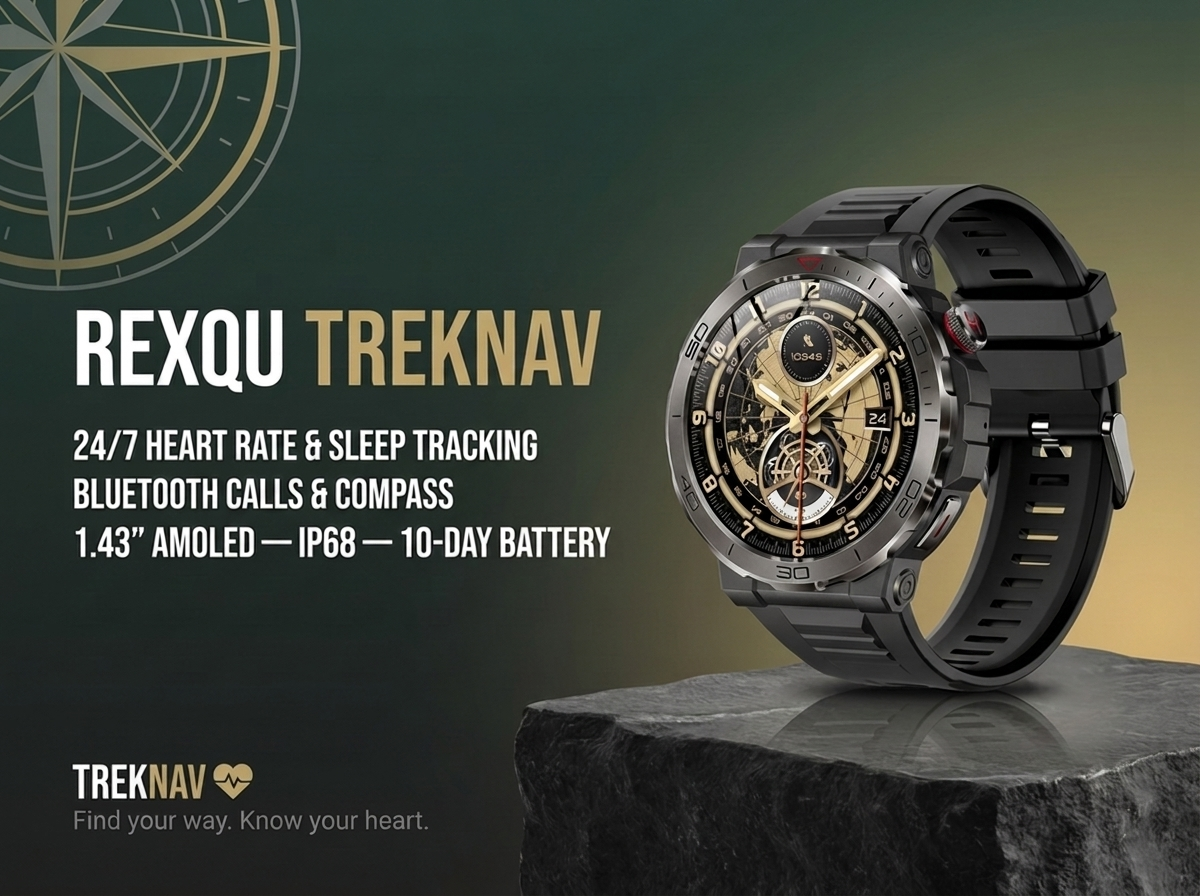REXQU TrekNav outdoor smartwatch banner